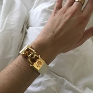 TORY BURCH LOCK CLOSURE BRACELET